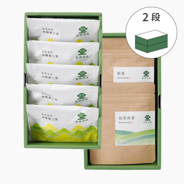もちもちお抹茶三笠 5個/お茶ティーバッグ(4袋入) 2個